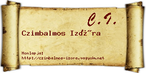 Czimbalmos Izóra névjegykártya